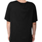 Black Cotton V-neck Short Sleeves T-shirt