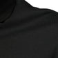 Black Logo Print Collared Cotton Polo T-shirt