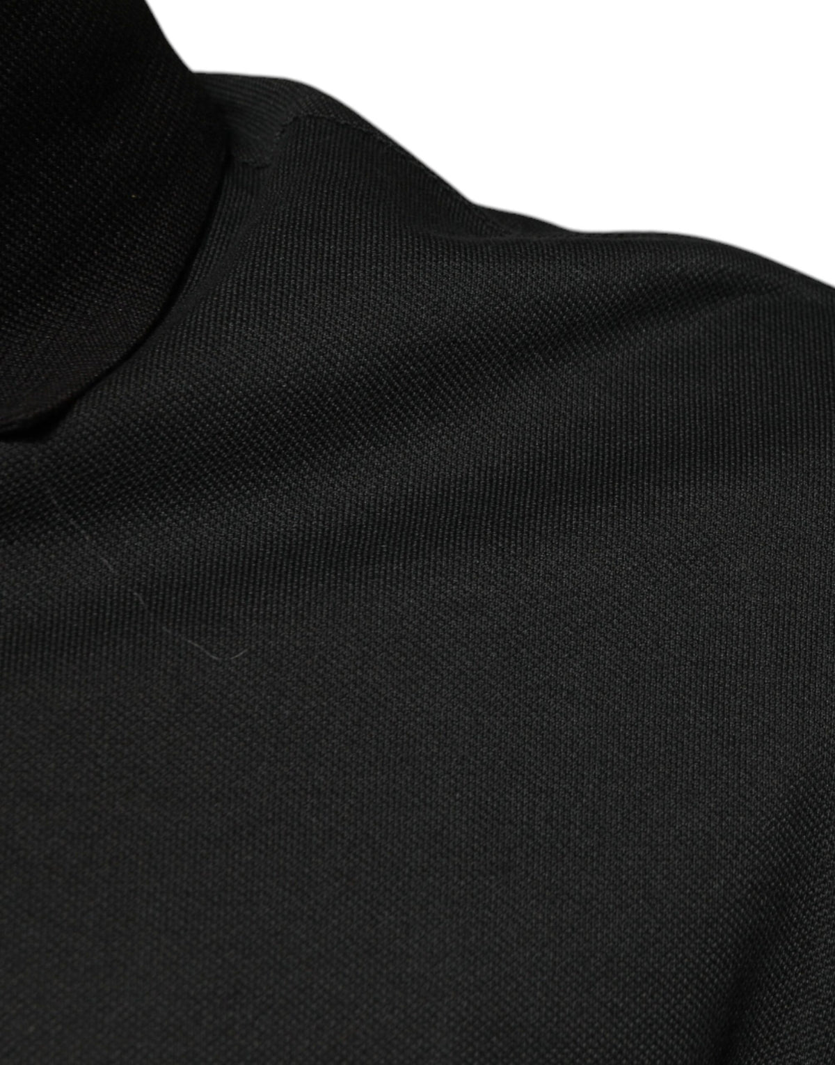 Black Logo Print Collared Cotton Polo T-shirt
