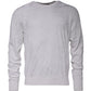 White Silk Crew Neck Men Pullover Sweater