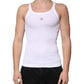 White Cotton DG Sleeveless Round Neck T-shirt