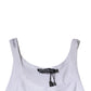 White Cotton DG Sleeveless Round Neck T-shirt