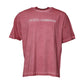 Pink Logo Print Cotton Crew Neck T-shirt