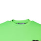 Green Logo Polyester Crew Neck T-shirt