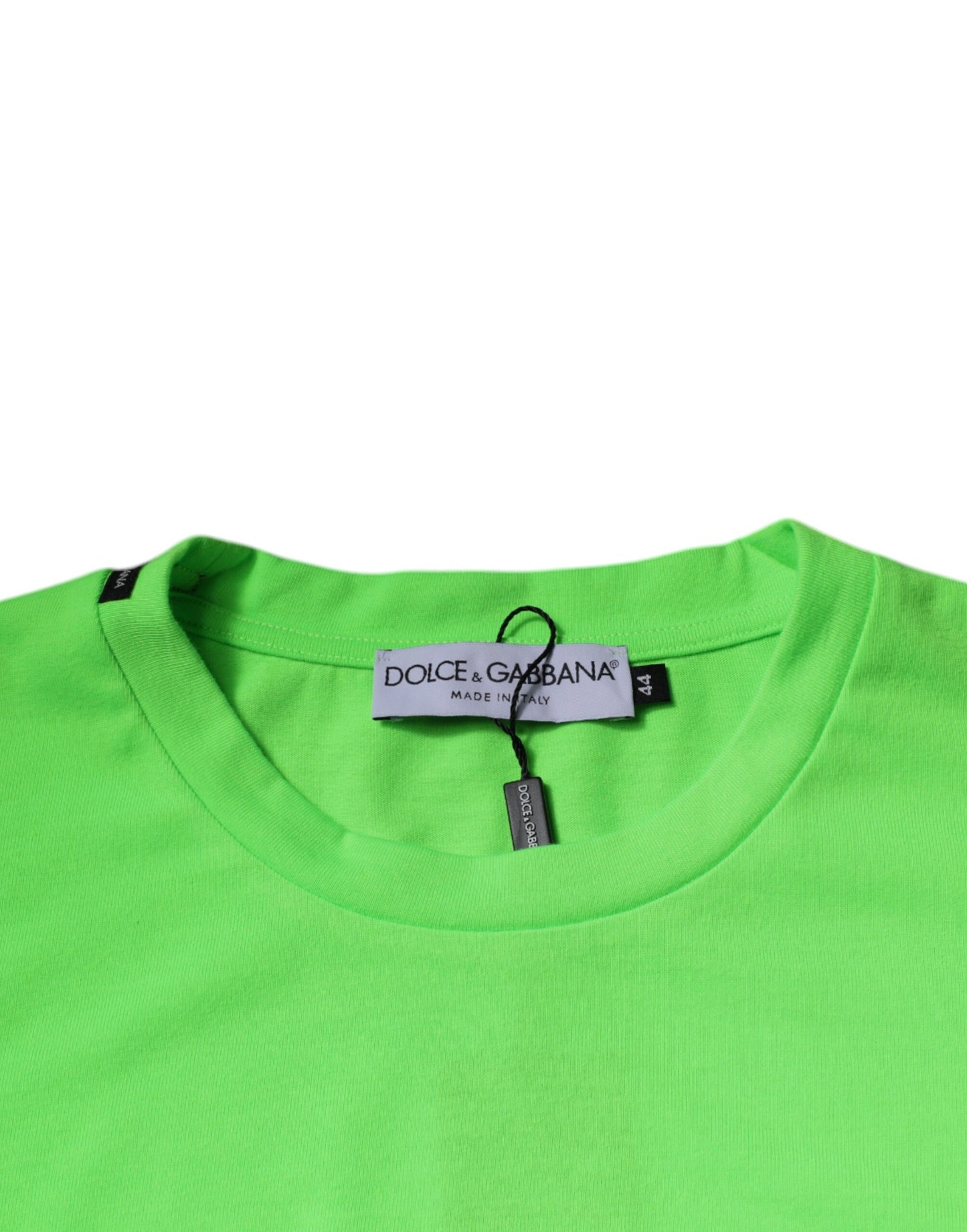 Green Logo Polyester Crew Neck T-shirt