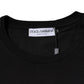 Black Logo Print Cotton Crew Neck T-shirt