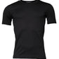 Black Cotton Crew Neck Short Sleeves T-shirt