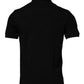 Black Collared Short Sleeves Polo T-shirt