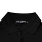 Black Collared Short Sleeves Polo T-shirt