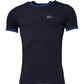 Blue Cotton Stretch Crewneck Underwear T-shirt