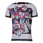 Multicolor Graphic Collared Polo T-shirt