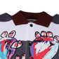 Multicolor Graphic Collared Polo T-shirt