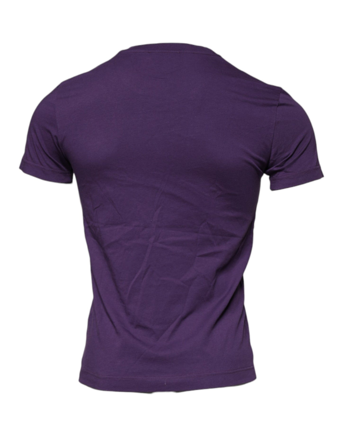 Violet Cotton Crew Neck Short Sleeve T-shirt