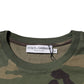 Multicolor Camouflage Cotton Crew Neck T-shirt