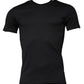 Black Cotton Crew Neck Short Sleeves T-shirt