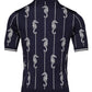 Dark Blue Sea Horse Collared Polo T-shirt