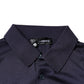Blue Silk Collared Short Sleeves Polo T-shirt