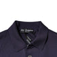 Blue Silk Collared Short Sleeves Polo T-shirt
