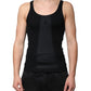 Black Cotton Sleeveless Round Neck Tank T-shirt