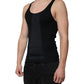 Black Cotton Sleeveless Round Neck Tank T-shirt