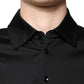 Black DG Collared Short Sleeves Polo T-shirt