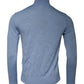 Light Blue Silk Turtleneck Pullover Sweater