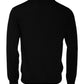 Black Logo Wool Crew Neck Pullover Sweater