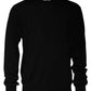 Black Logo Wool Crew Neck Pullover Sweater