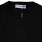 Black Logo Wool Crew Neck Pullover Sweater