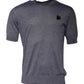 Gray Cashmere Crew Neck Short Sleeve T-shirt