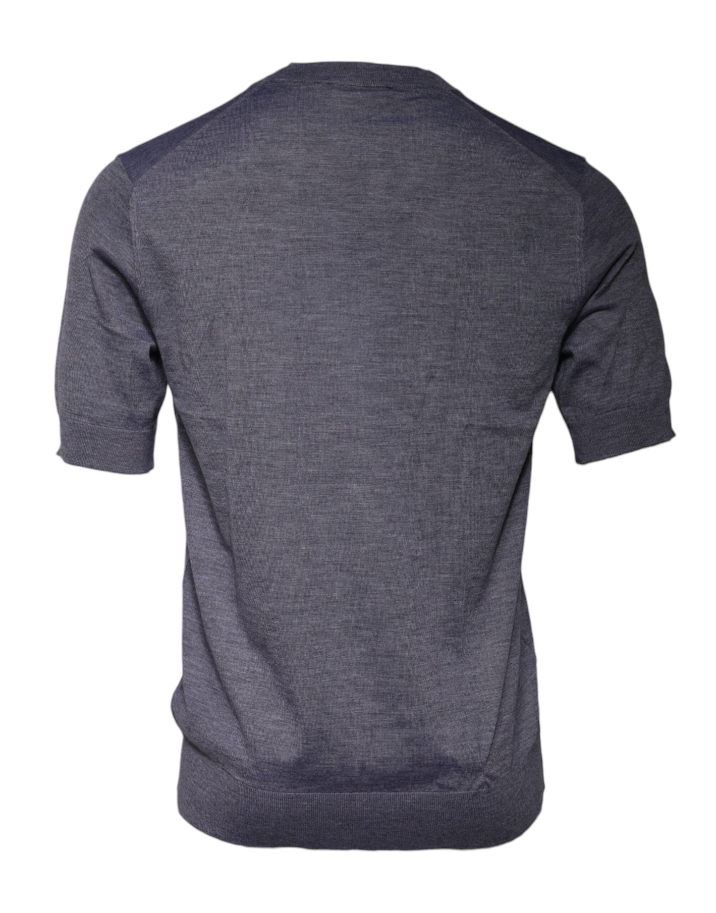 Gray Cashmere Crew Neck Short Sleeve T-shirt