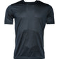 Dark Blue Silk Crew Neck Short Sleeve T-shirt