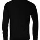 Black Logo Wool Crew Neck Pullover Sweater