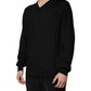 Black Cashmere V-neck Pullover Sweater