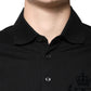 Black DG Collared Short Sleeves Polo T-shirt