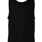 Black Cotton Sleeveless Round Neck Tank T-shirt