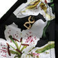 Black Lily Print Swimwear Bottom Beachwear Bikini