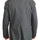 Gray Cotton Single Breasted Formal Blazer