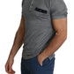 Gray Collared Silk Polo Top Shirt T-shirt