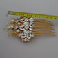 Gold Brass Clear Crystal Hair Stick Accessory Comb