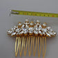 Gold Brass Clear Crystal Hair Stick Accessory Comb