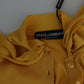 Yellow Silk Knit Pullover Ascot Collar Top