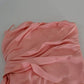 Pink Silk Stretch Strapless Sheath Midi Dress