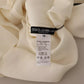 Off White Silk Long Sleeve Turtle Neck Top