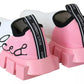 Pink White Logo Sorrento Sneakers Shoes