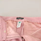 Pink Wool Mid Waist Tapered Pants