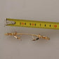 Gold Plated 925 Sterling Silver Crystal Collar Stop Brooch