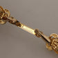 Gold Plated 925 Sterling Silver Crystal Collar Stop Brooch