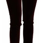 Bordeaux Velvet Stretch Slim Fit Pants