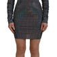 Black Embellished Nylon Bodycon Mini Dress
